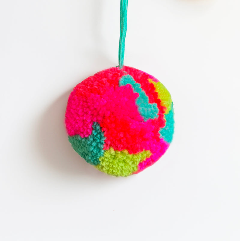 Neon 90s Bauble Holiday Ornament